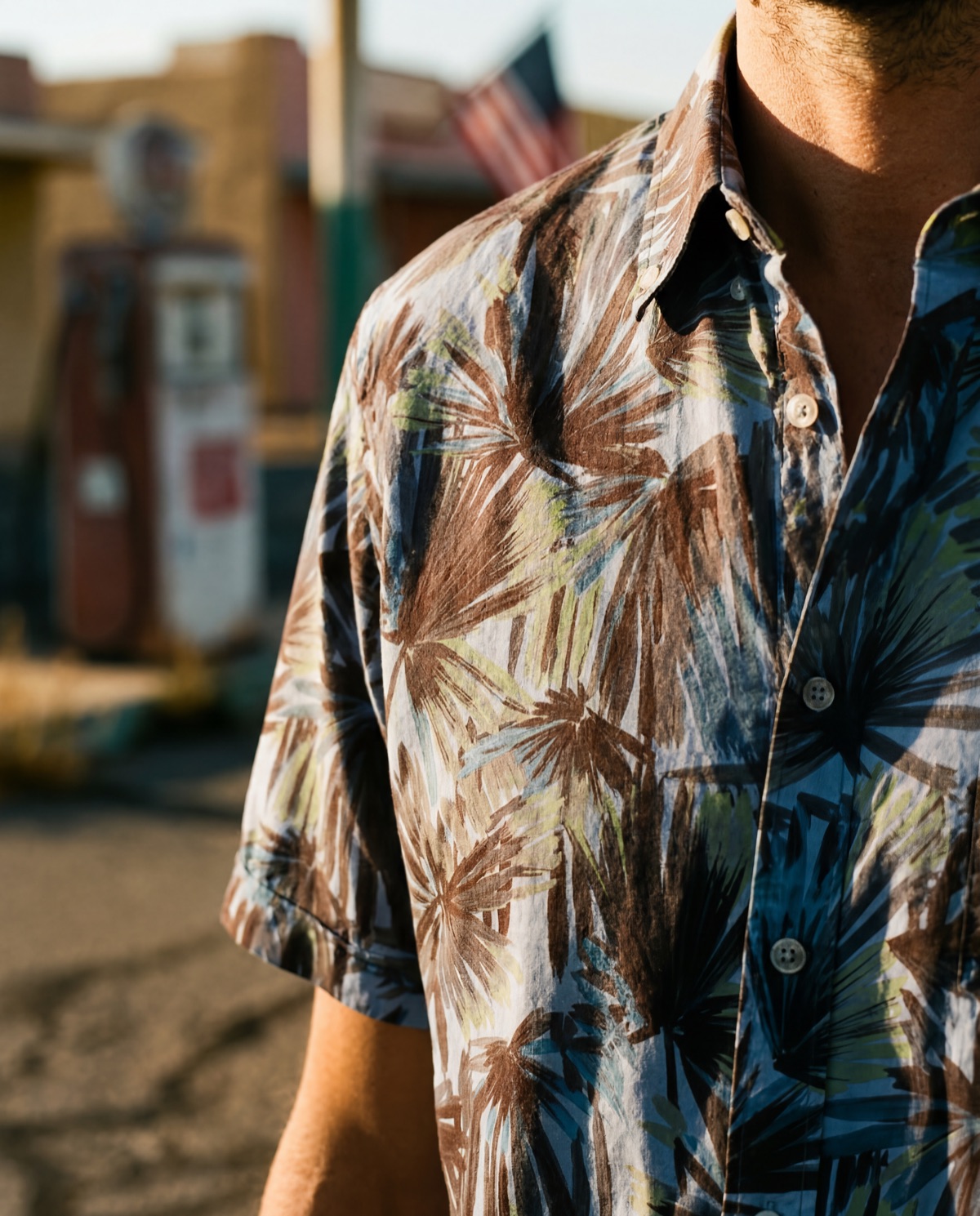 Printed shirt macro detail — texture shot
