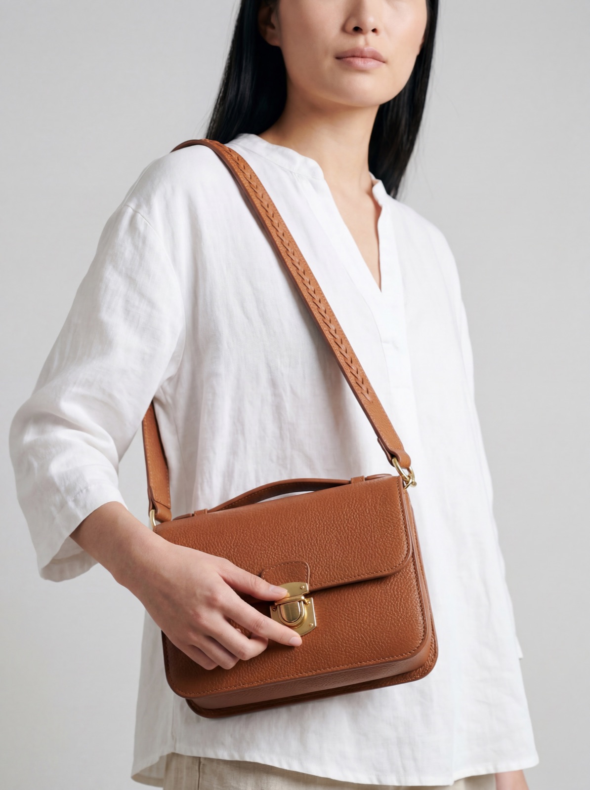 Close-up bag on model